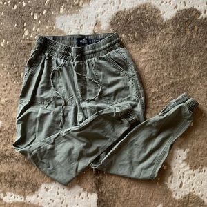 Hollister army green jogger pants